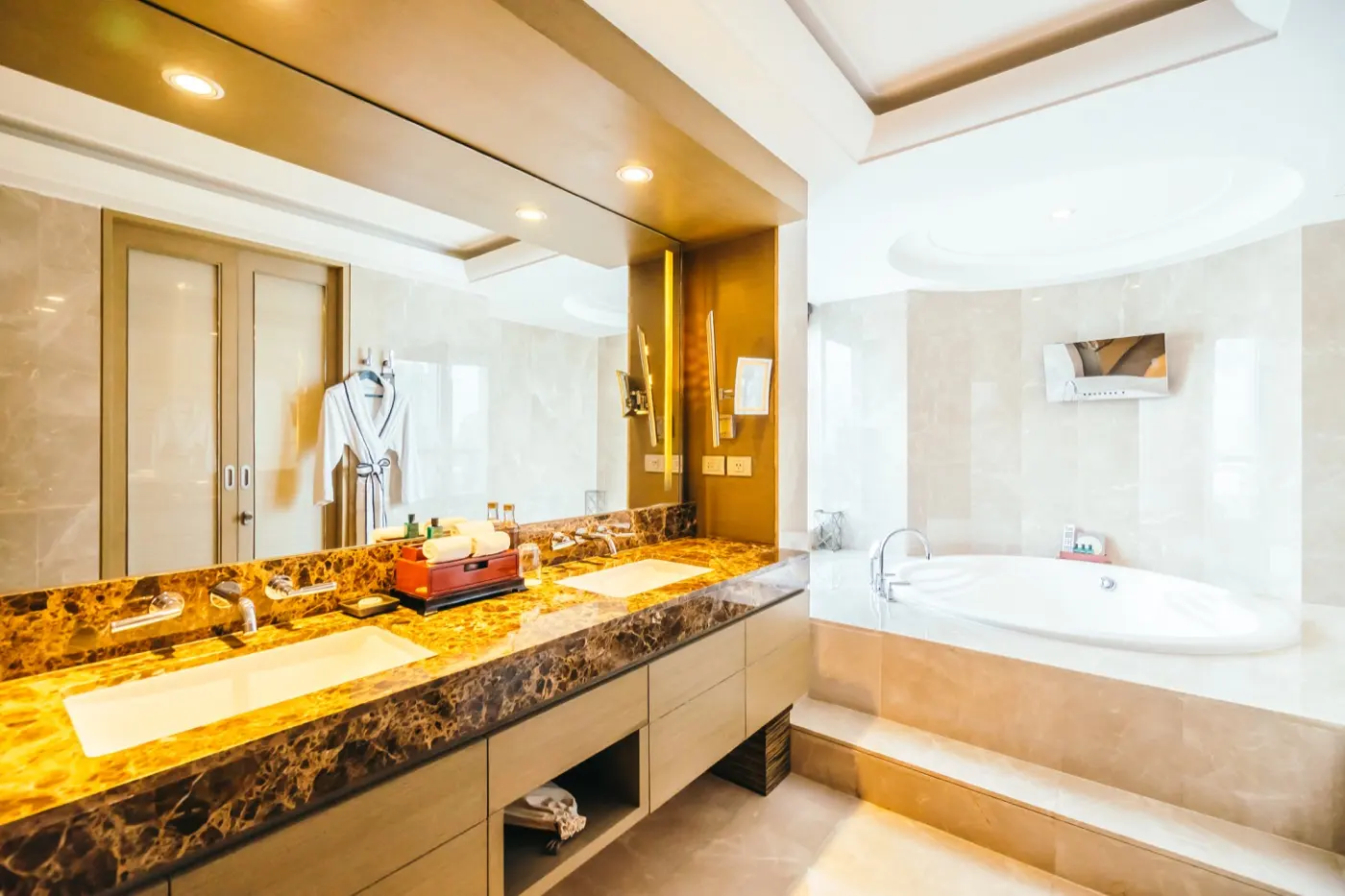 Illustrative residential bathroom interior