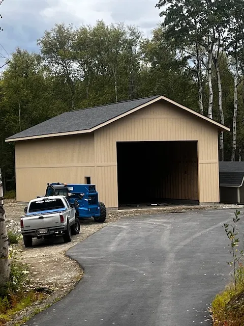 Finished detached garage exterior