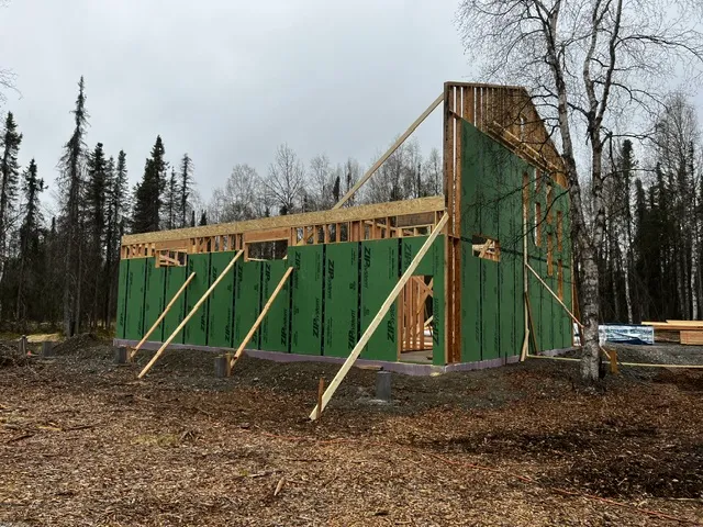 Framed home wrapped in structural sheathing