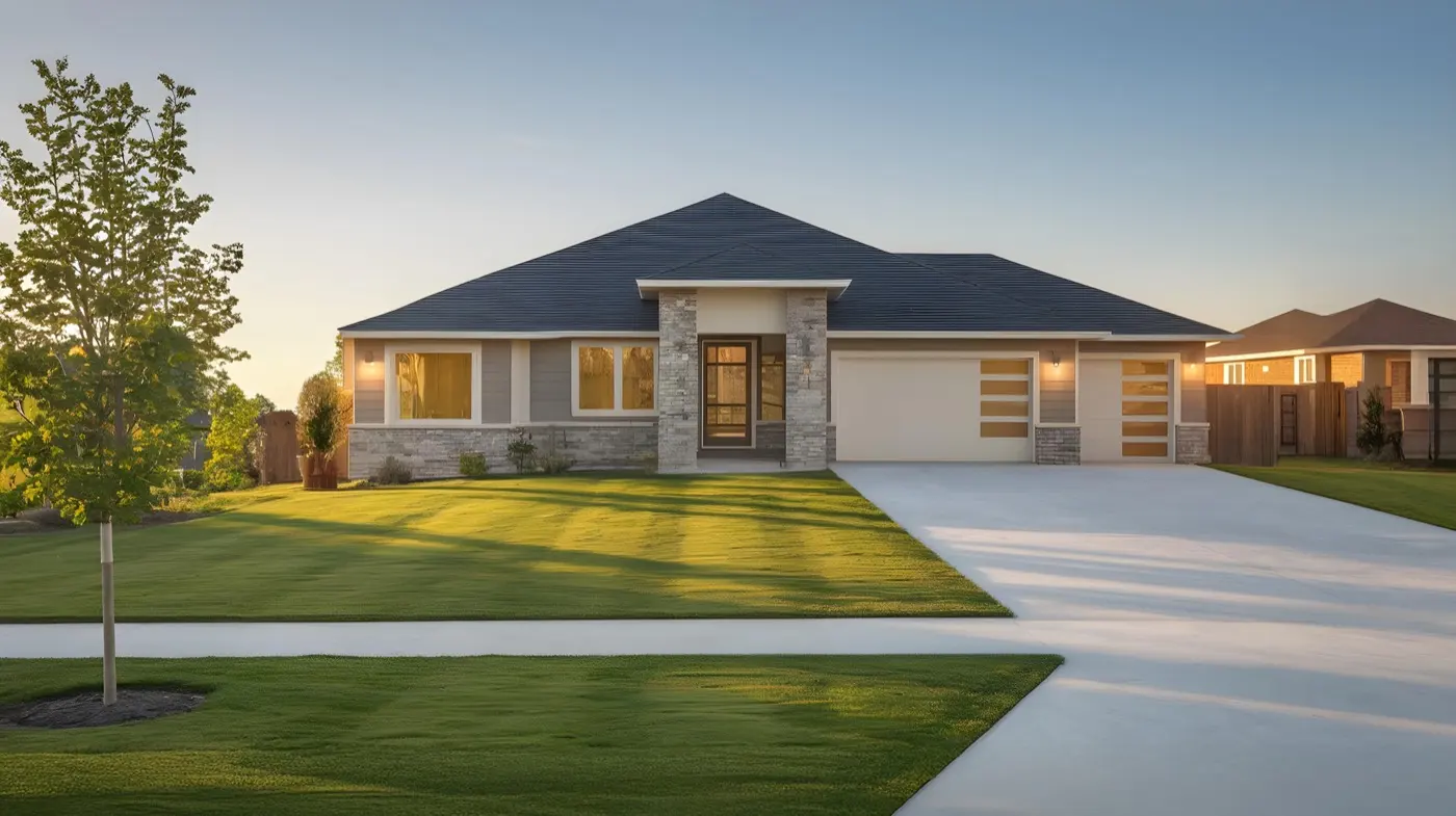 Illustrative residence with attached garage