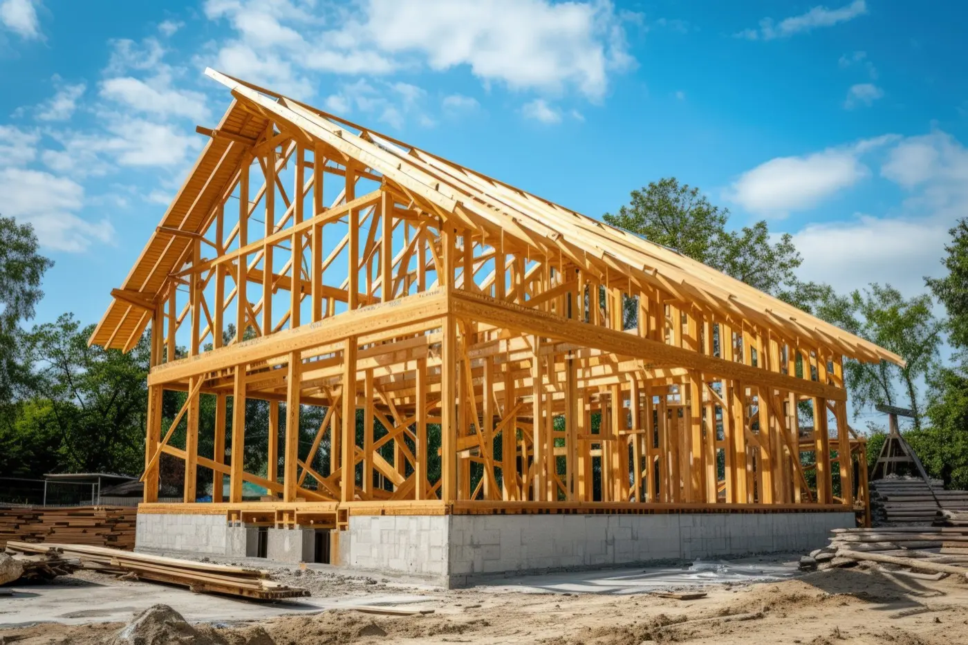 Illustrative new residential construction site